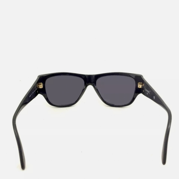 CHANEL 01453 CC LOGO BLACK SUNGLASSES VINTAGE/N2079 - Picture 5 of 10
